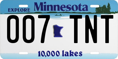MN license plate 007TNT
