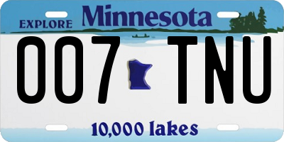 MN license plate 007TNU