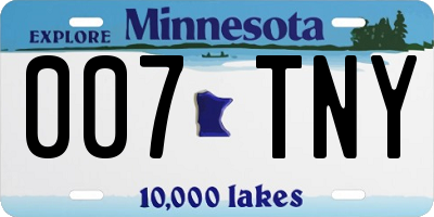 MN license plate 007TNY