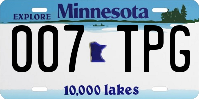 MN license plate 007TPG