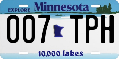 MN license plate 007TPH