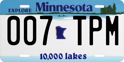 MN license plate 007TPM