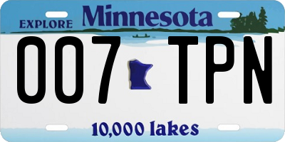 MN license plate 007TPN
