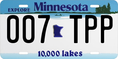 MN license plate 007TPP