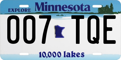 MN license plate 007TQE