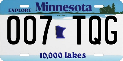 MN license plate 007TQG