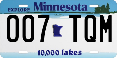 MN license plate 007TQM