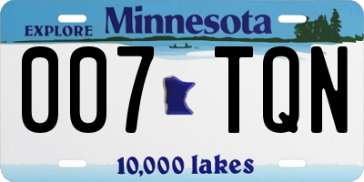 MN license plate 007TQN