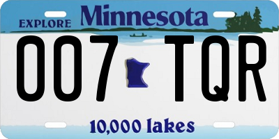 MN license plate 007TQR