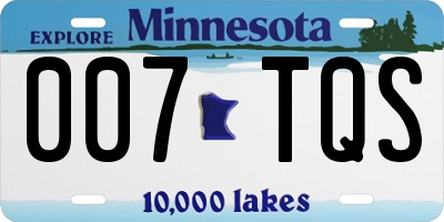 MN license plate 007TQS