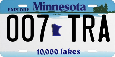 MN license plate 007TRA