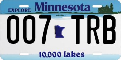 MN license plate 007TRB