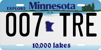MN license plate 007TRE