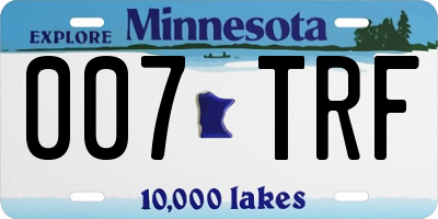 MN license plate 007TRF