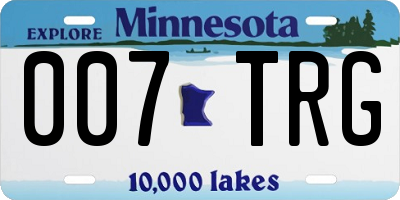 MN license plate 007TRG
