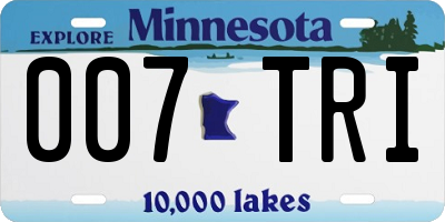 MN license plate 007TRI