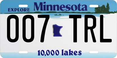 MN license plate 007TRL