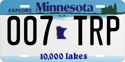 MN license plate 007TRP