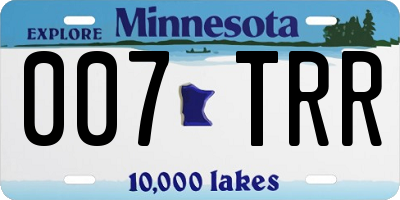MN license plate 007TRR