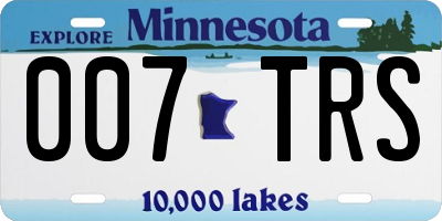 MN license plate 007TRS