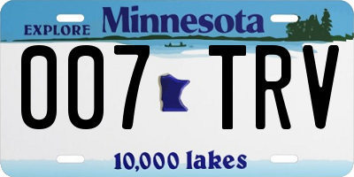 MN license plate 007TRV