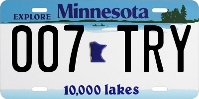MN license plate 007TRY