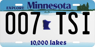 MN license plate 007TSI