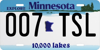 MN license plate 007TSL