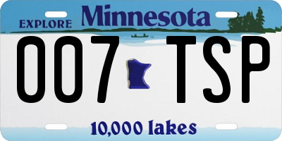 MN license plate 007TSP