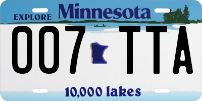 MN license plate 007TTA