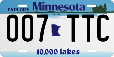 MN license plate 007TTC