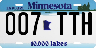 MN license plate 007TTH