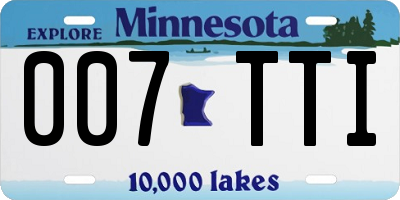 MN license plate 007TTI
