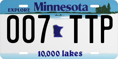 MN license plate 007TTP
