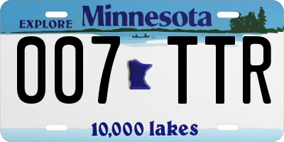 MN license plate 007TTR