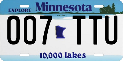 MN license plate 007TTU