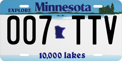 MN license plate 007TTV