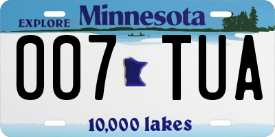 MN license plate 007TUA