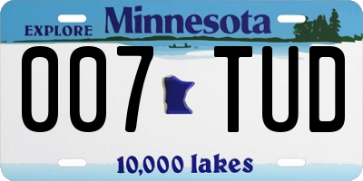 MN license plate 007TUD