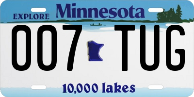 MN license plate 007TUG
