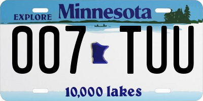 MN license plate 007TUU