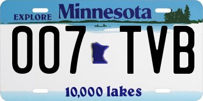 MN license plate 007TVB