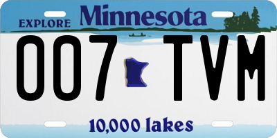 MN license plate 007TVM