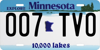 MN license plate 007TVO