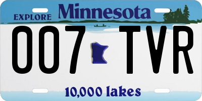 MN license plate 007TVR