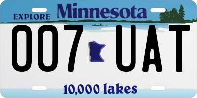 MN license plate 007UAT
