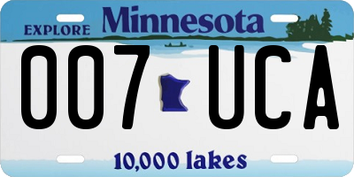 MN license plate 007UCA