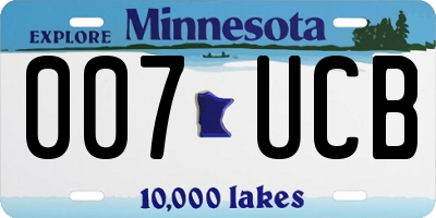 MN license plate 007UCB
