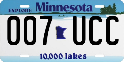 MN license plate 007UCC