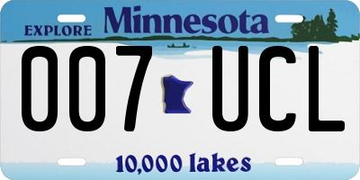 MN license plate 007UCL